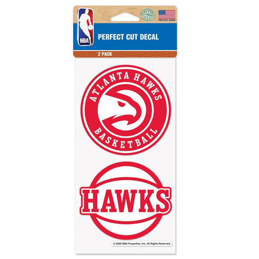 Atlanta Hawks 4x4 Perfect Cut Decal Set Of 2 Outdoor Vinyl - ToylandEU