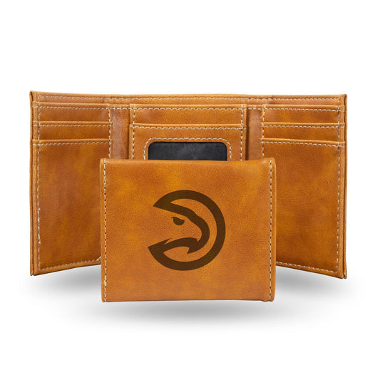 Atlanta Hawks Trifold Leather Wallet Laser Engraved - ToylandEU