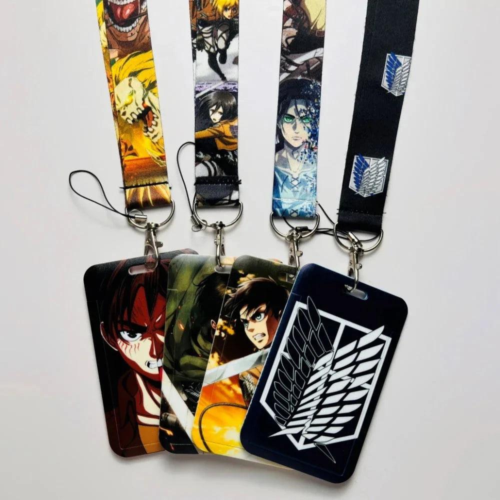 Attack On Titan Card Holder Lanyard Durable