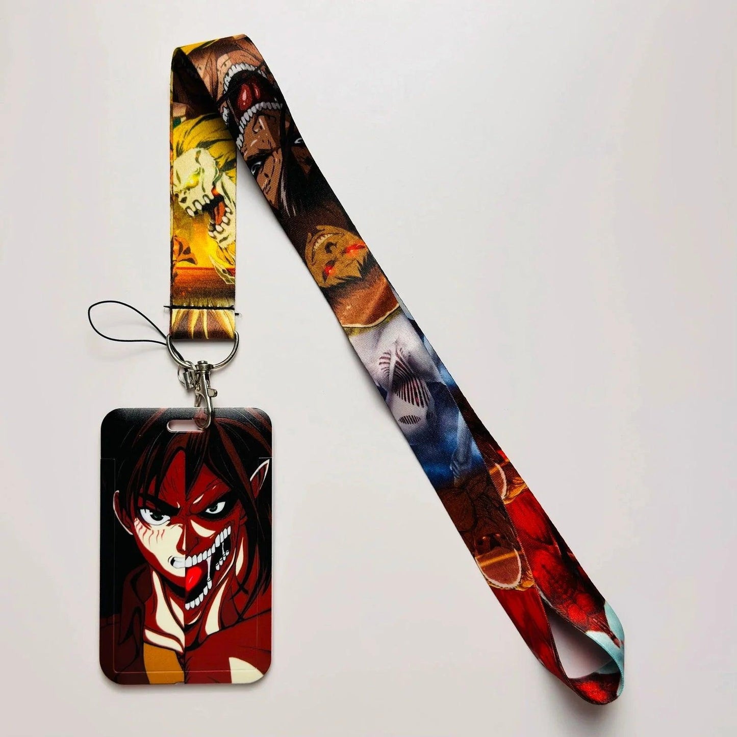 Attack On Titan Card Holder Lanyard Durable