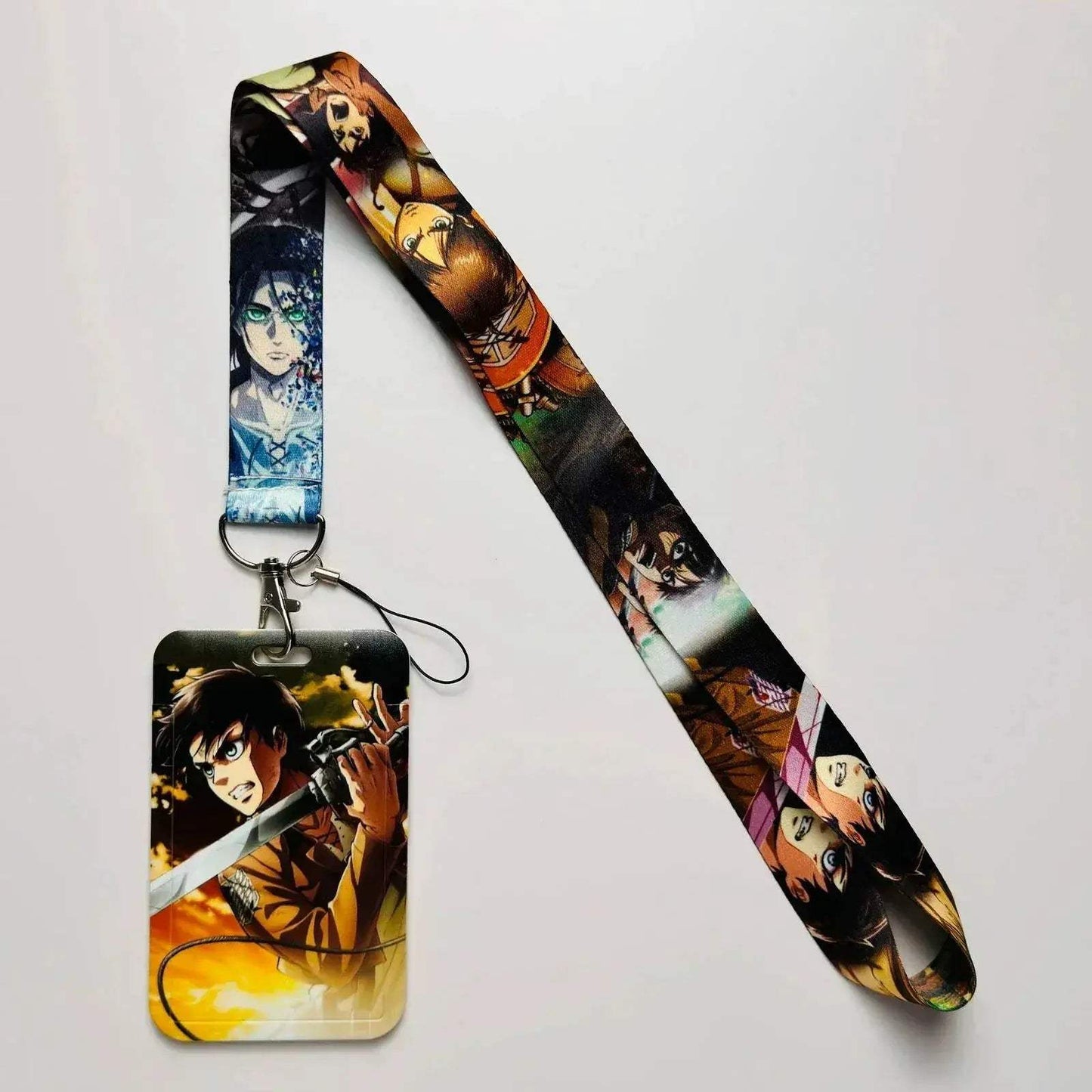 Attack On Titan Card Holder Lanyards Keys Neck Strap Card Badge Keychains For Anime Otaku Fans Gifts - ToylandEU