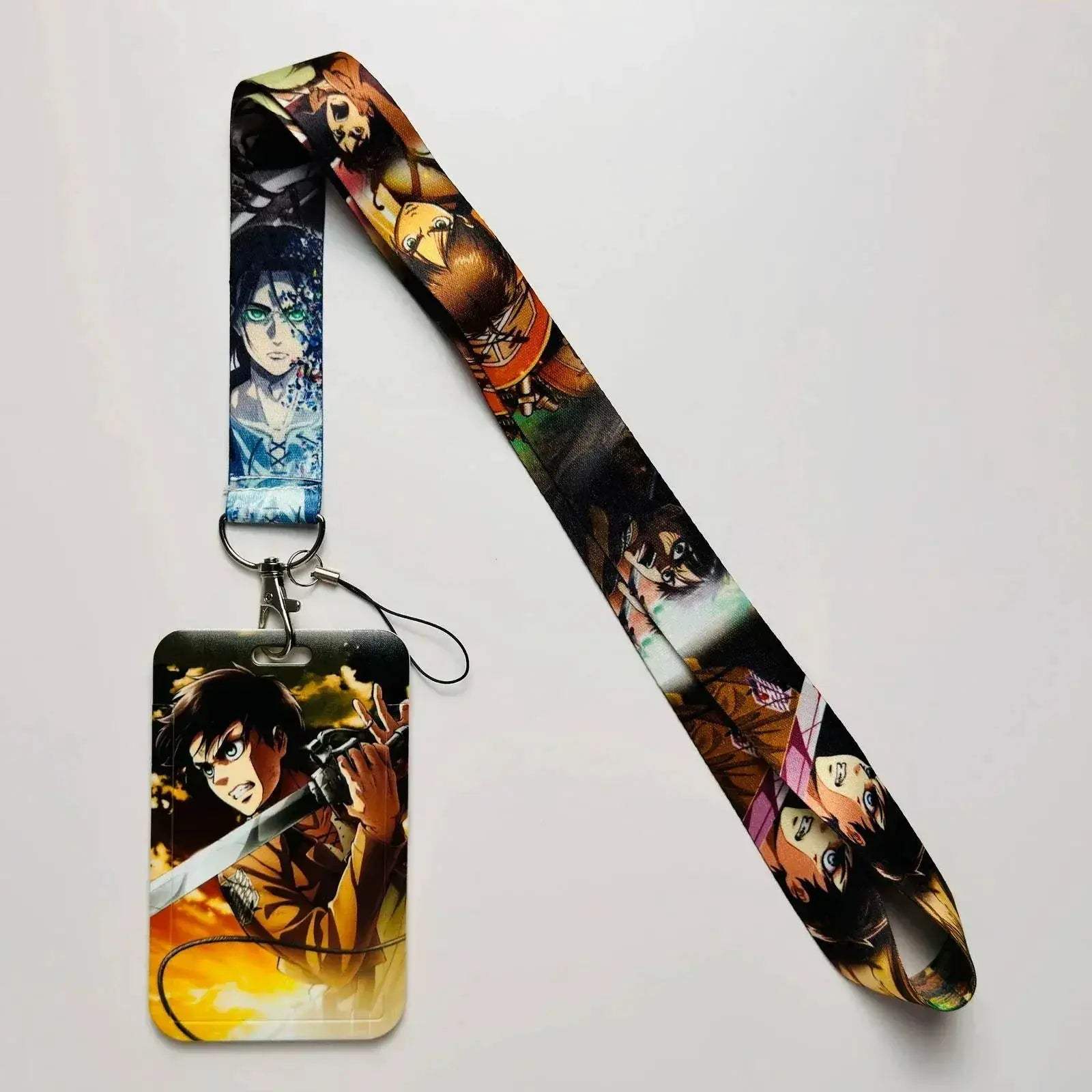 Attack On Titan Card Holder Lanyards Keys Neck Strap Card Badge Keychains For Anime Otaku Fans Gifts - ToylandEU