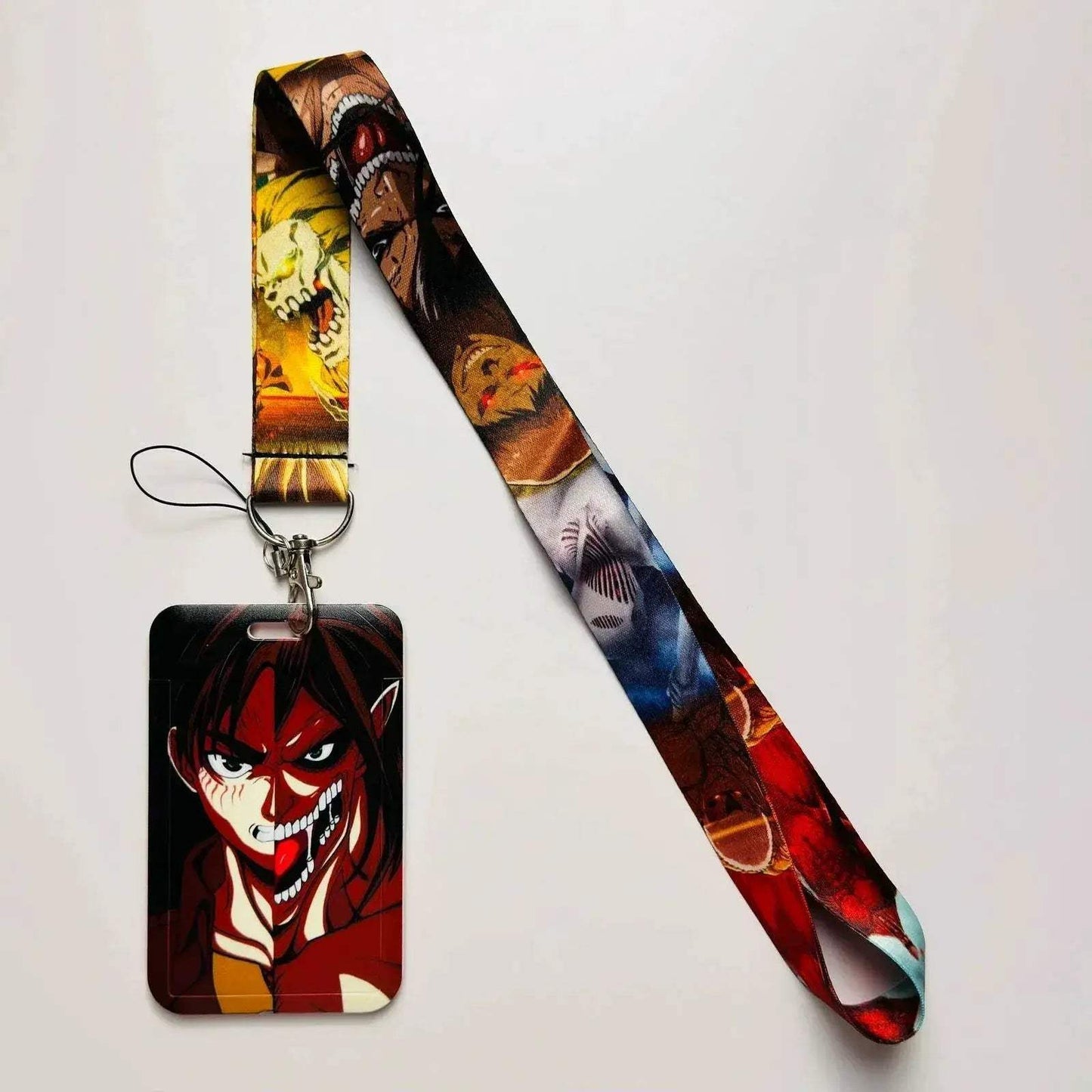 Attack On Titan Card Holder Lanyards Keys Neck Strap Card Badge Keychains For Anime Otaku Fans Gifts - ToylandEU