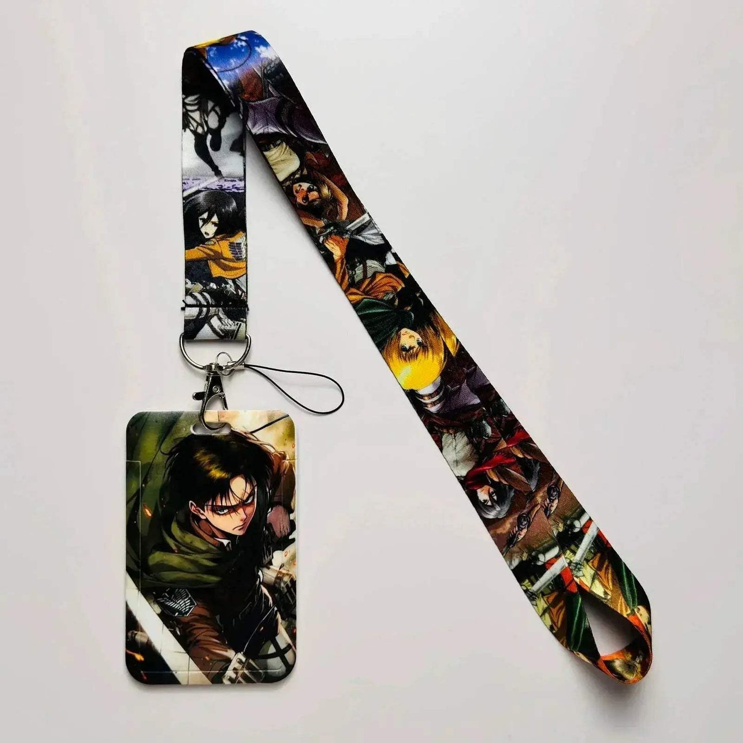 Attack On Titan Card Holder Lanyards Keys Neck Strap Card Badge Keychains For Anime Otaku Fans Gifts - ToylandEU