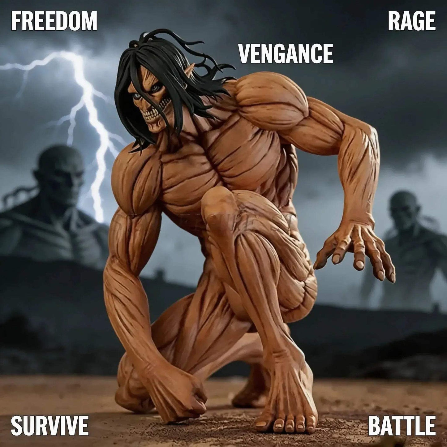 Attack On Titan Eren Levi Action Figure Collectible Desk Ornament - ToylandEU