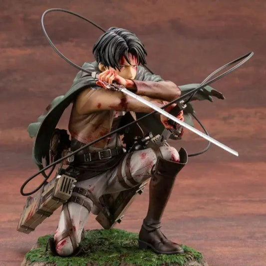  Attack On Titan Levi Ackerman Battle Damaged Figure Pro -  ToylandEU™