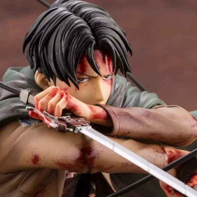 Attack On Titan Levi Ackerman Battle Damaged Figure Statue - ToylandEU