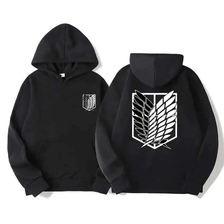 Attack on Titan Men's Hoodie, Anime Scout Regiment Military Division Hoodies Streetwear Pullover Hoodies Sweatshirt Clothes - ToylandEU
