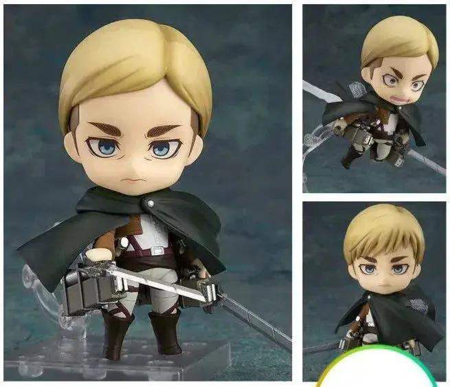 Attack on Titans Chibi Cute Kawaii Anime Figures, Mikasa, Eren, Levi Ackerman, Erwin Smith, Hange Zoe, Reiner Braun Action Figurines PVC Toys Model 10 cm - ToylandEU