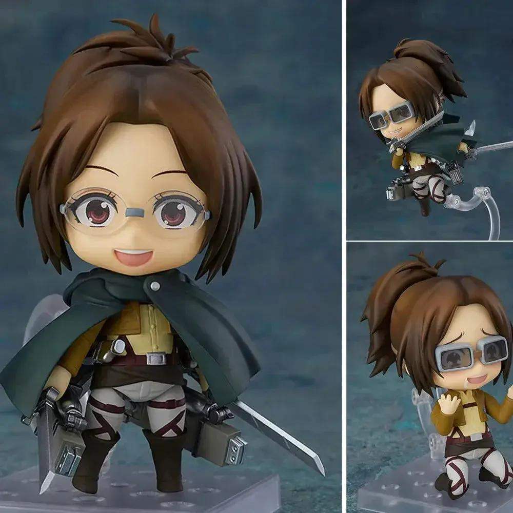 Attack on Titans Chibi Cute Kawaii Anime Figures, Mikasa, Eren, Levi Ackerman, Erwin Smith, Hange Zoe, Reiner Braun Action Figurines PVC Toys Model 10 cm - ToylandEU