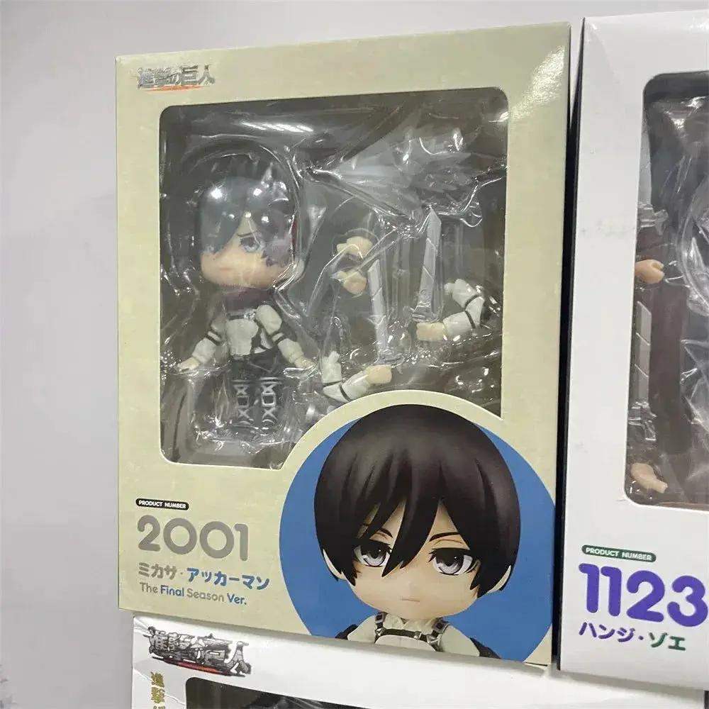 Attack on Titans Chibi Cute Kawaii Anime Figures, Mikasa, Eren, Levi Ackerman, Erwin Smith, Hange Zoe, Reiner Braun Action Figurines PVC Toys Model 10 cm - ToylandEU