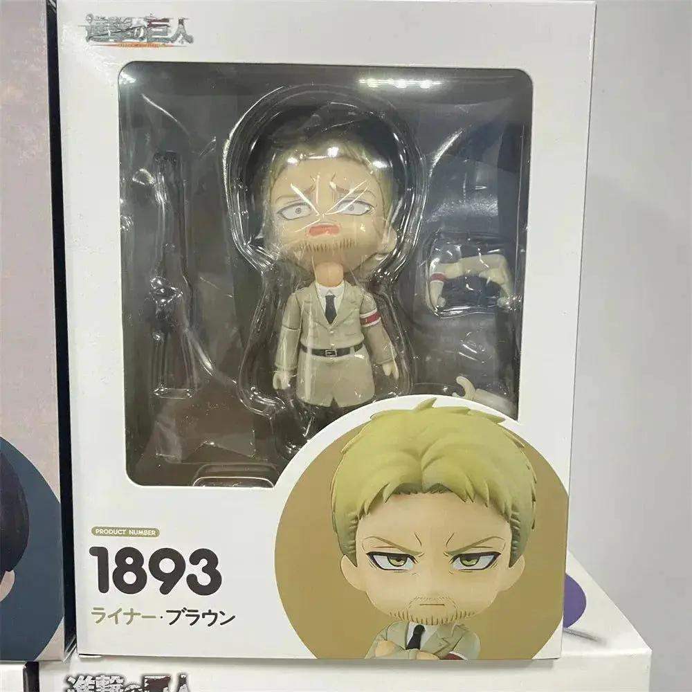 Attack on Titans Chibi Cute Kawaii Anime Figures, Mikasa, Eren, Levi Ackerman, Erwin Smith, Hange Zoe, Reiner Braun Action Figurines PVC Toys Model 10 cm - ToylandEU