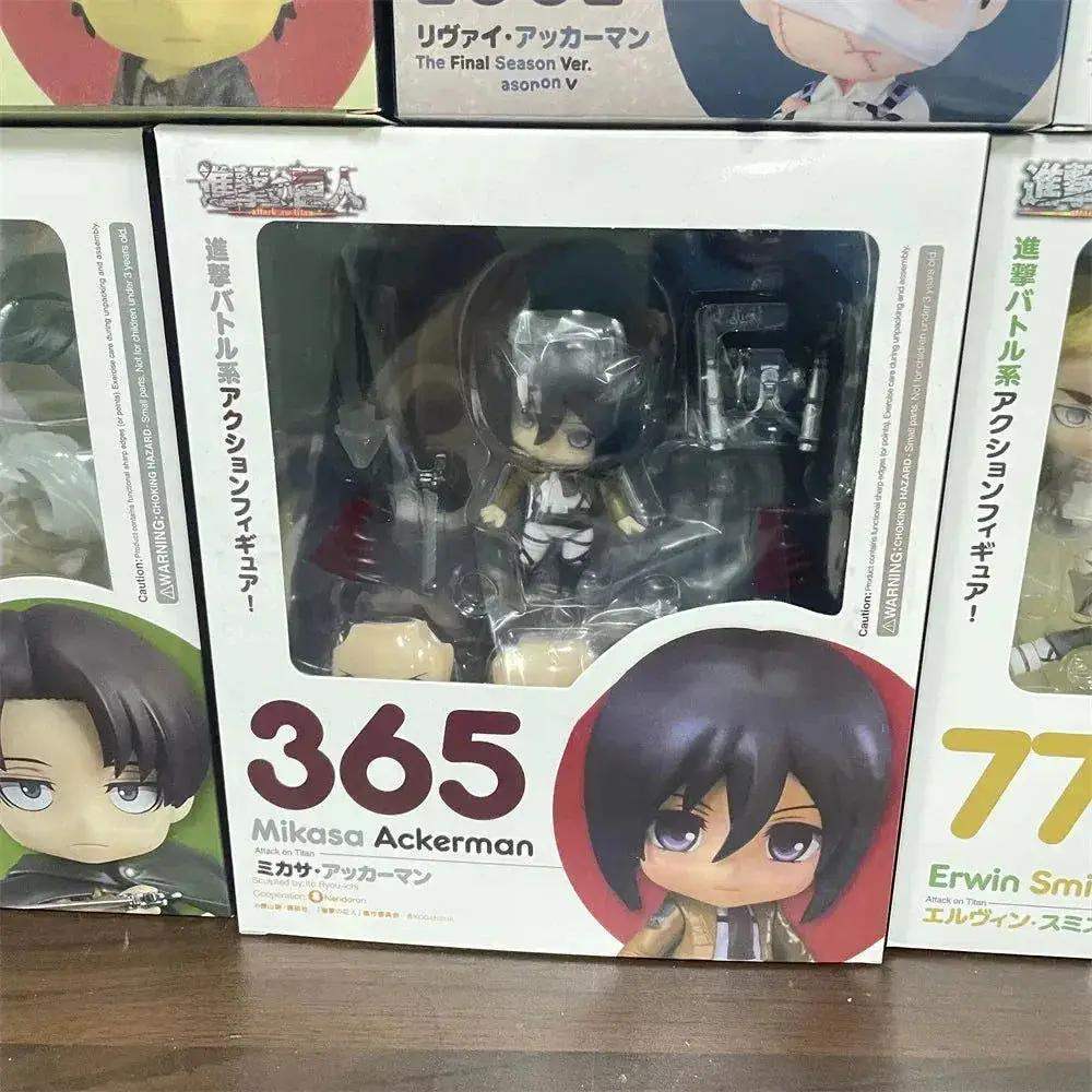Attack on Titans Chibi Cute Kawaii Anime Figures, Mikasa, Eren, Levi Ackerman, Erwin Smith, Hange Zoe, Reiner Braun Action Figurines PVC Toys Model 10 cm - ToylandEU