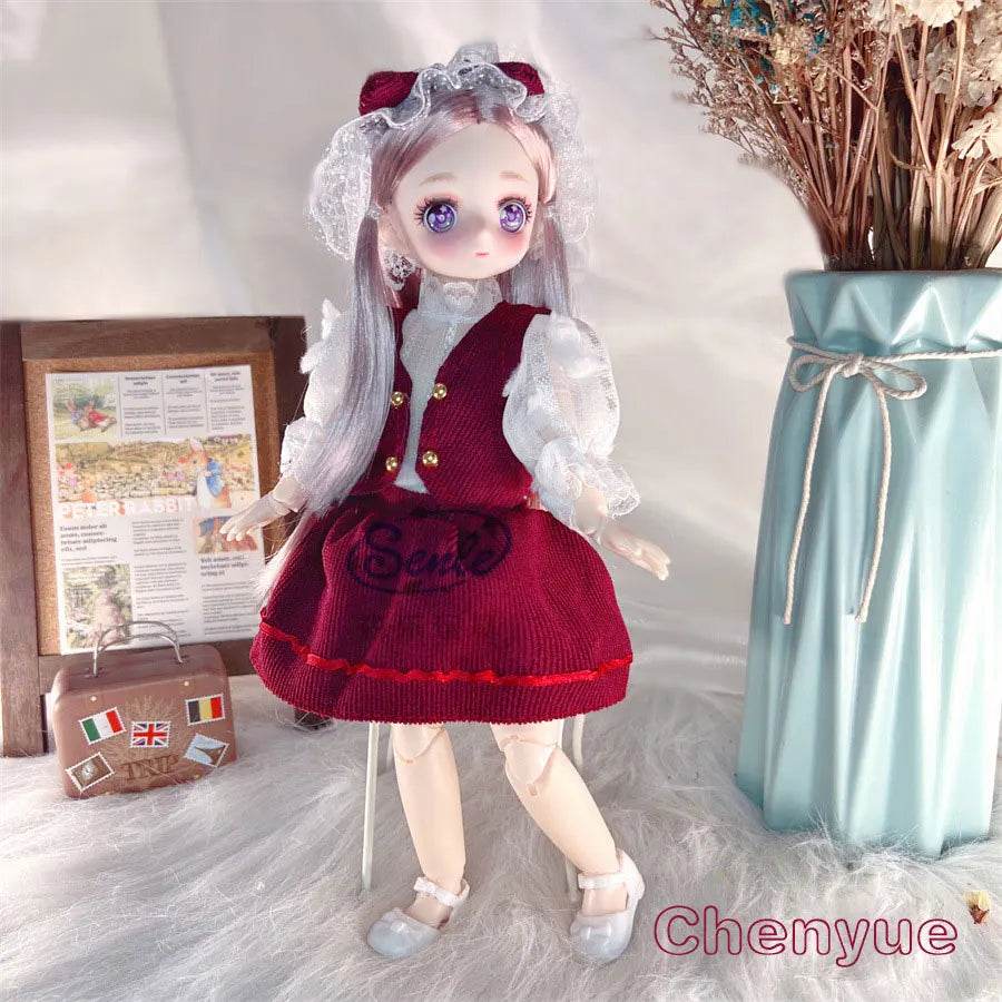 Attractive Anime Eyes 1/6 Bjd Dolls for Kids Girls Dress Up - ToylandEU