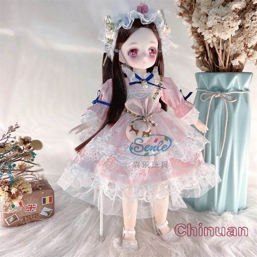 Attractive Anime Eyes 1/6 Bjd Dolls for Kids Girls Dress Up - ToylandEU