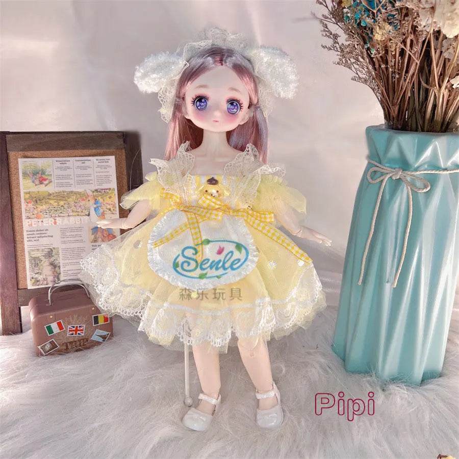 Attractive Anime Eyes 1/6 Bjd Dolls for Kids Girls Dress Up - ToylandEU