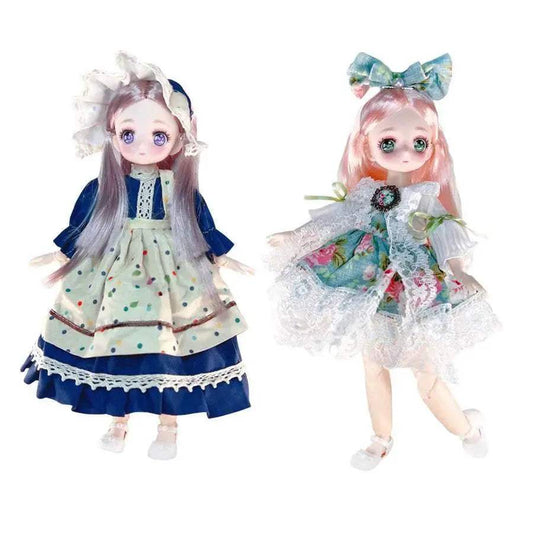  Attractive Anime Eyes Bjd Dolls 30cm with Dress Up -  ToylandEU™