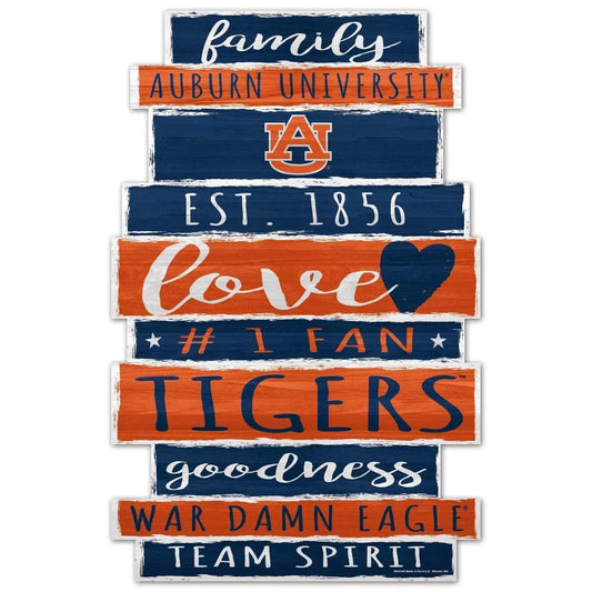  Auburn Tigers 11x17 Wood Family Word Sign By Wincraft -  ToylandEU™
