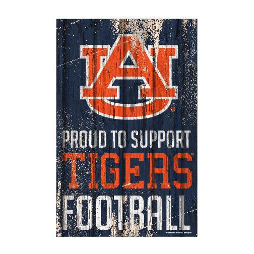 Auburn Tigers 11x17 Wood Sign Proud To Support Team Colors - ToylandEU