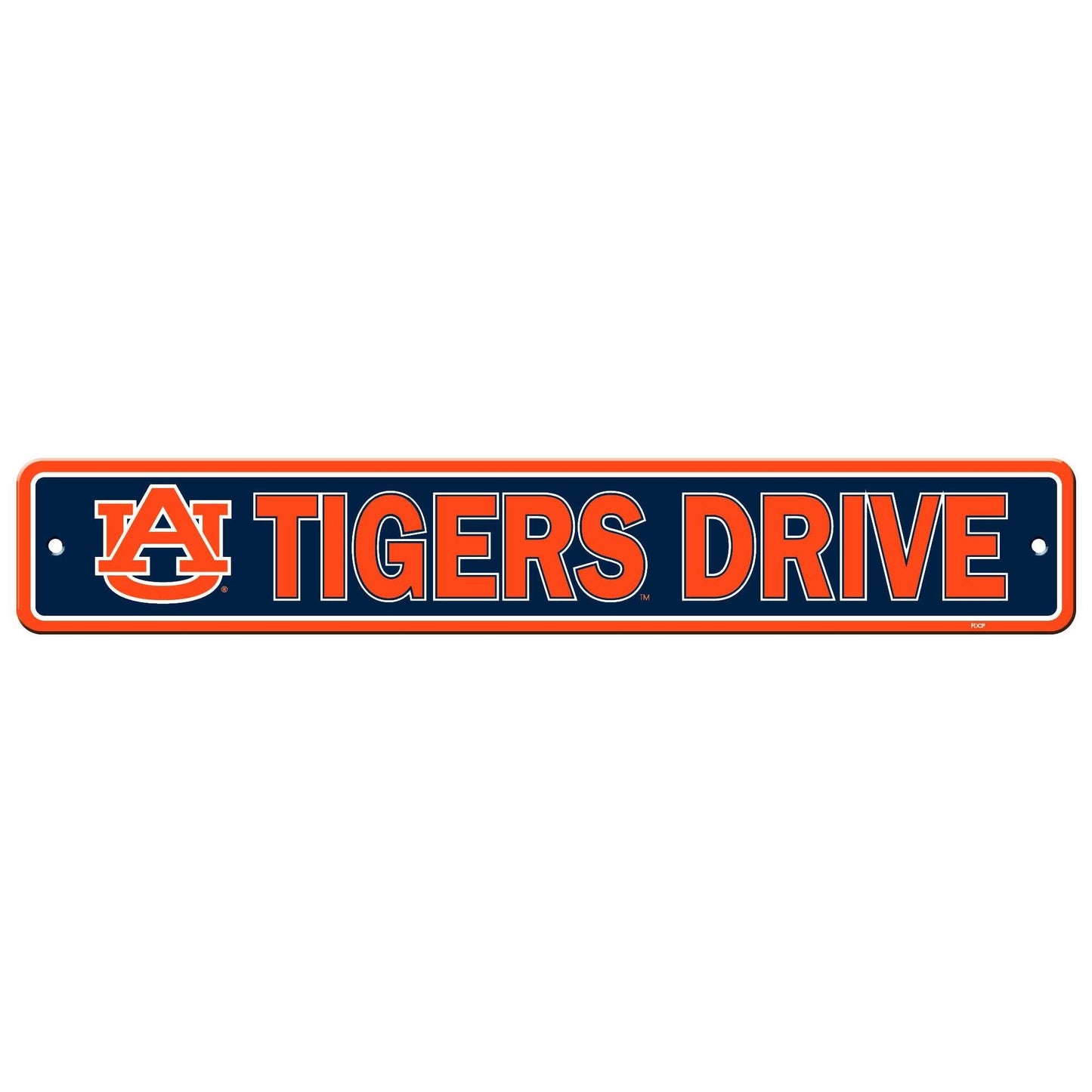 Auburn Tigers 4x24 Plastic Street Style Sign Outdoor Use - ToylandEU