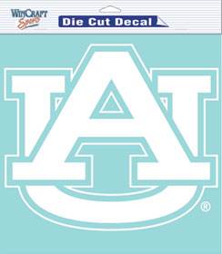 Auburn Tigers 8x8 Die Cut White Vinyl Decal Licensed - ToylandEU