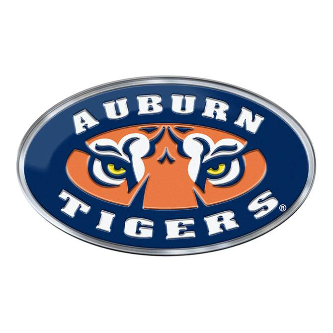 Auburn Tigers Auto Emblem Color Alternate Logo Aluminum - ToylandEU