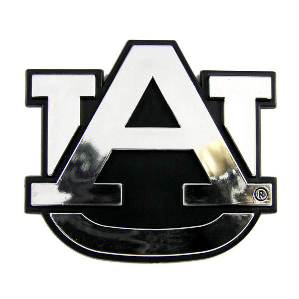 Auburn Tigers Auto Emblem Silver Chrome Finish With 3M Tape - ToylandEU