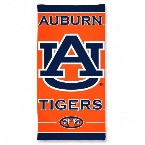 Auburn Tigers Beach Towel 30x60 Velour Front Terry Back - ToylandEU