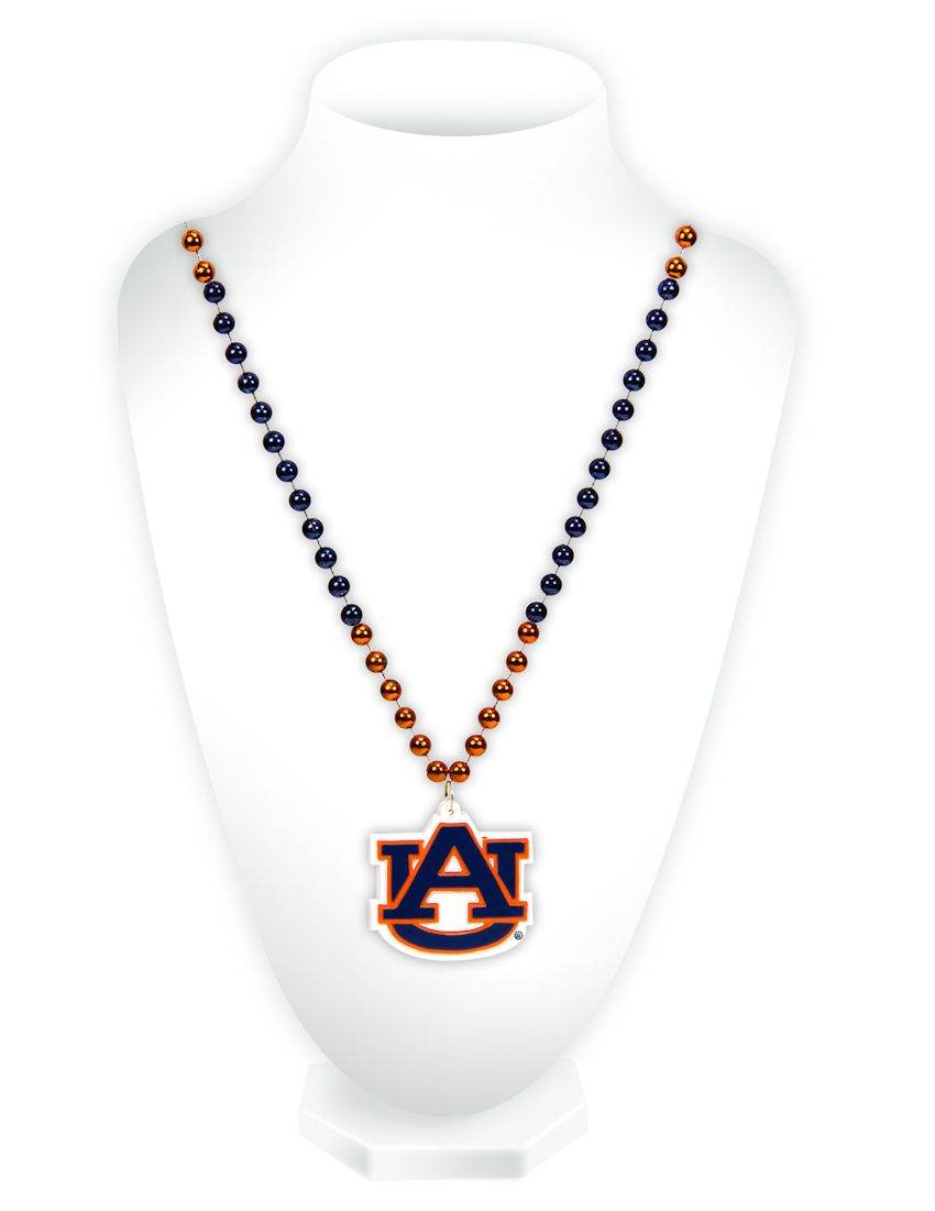 Auburn Tigers Beads With Medallion Mardi Gras Style - ToylandEU