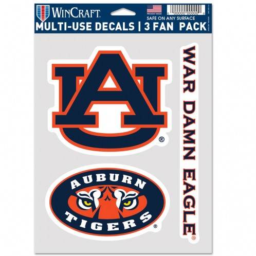 Auburn Tigers Decal 3 Pack Multi Use Set Removable Edition - ToylandEU