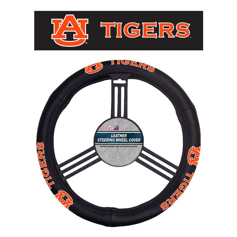 Auburn Tigers Leather Steering Wheel Cover for Cars - ToylandEU