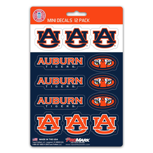 Auburn Tigers Mini 12 Pack Decal Set Premium Vinyl - ToylandEU
