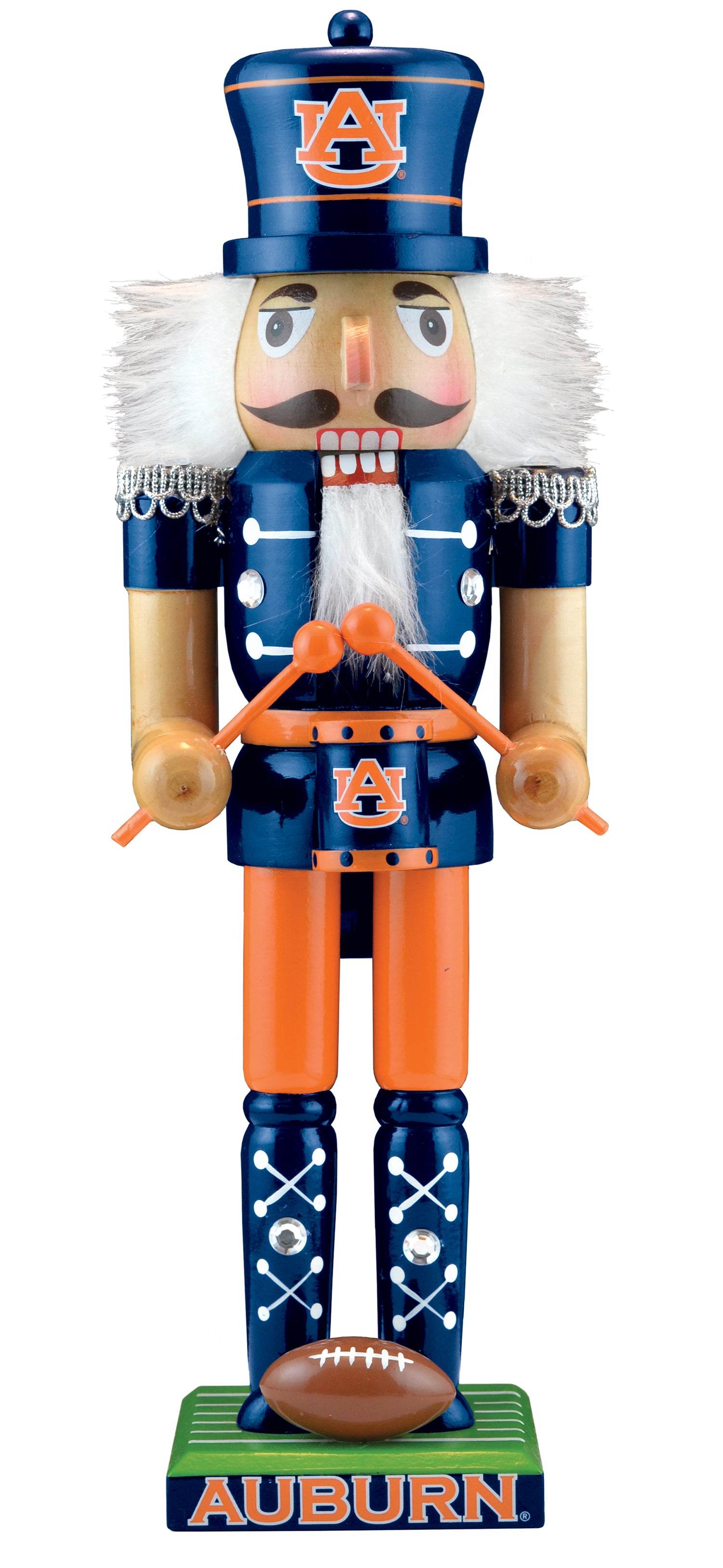 Auburn Tigers Nutcracker Handcrafted Solid Wood Decor - ToylandEU