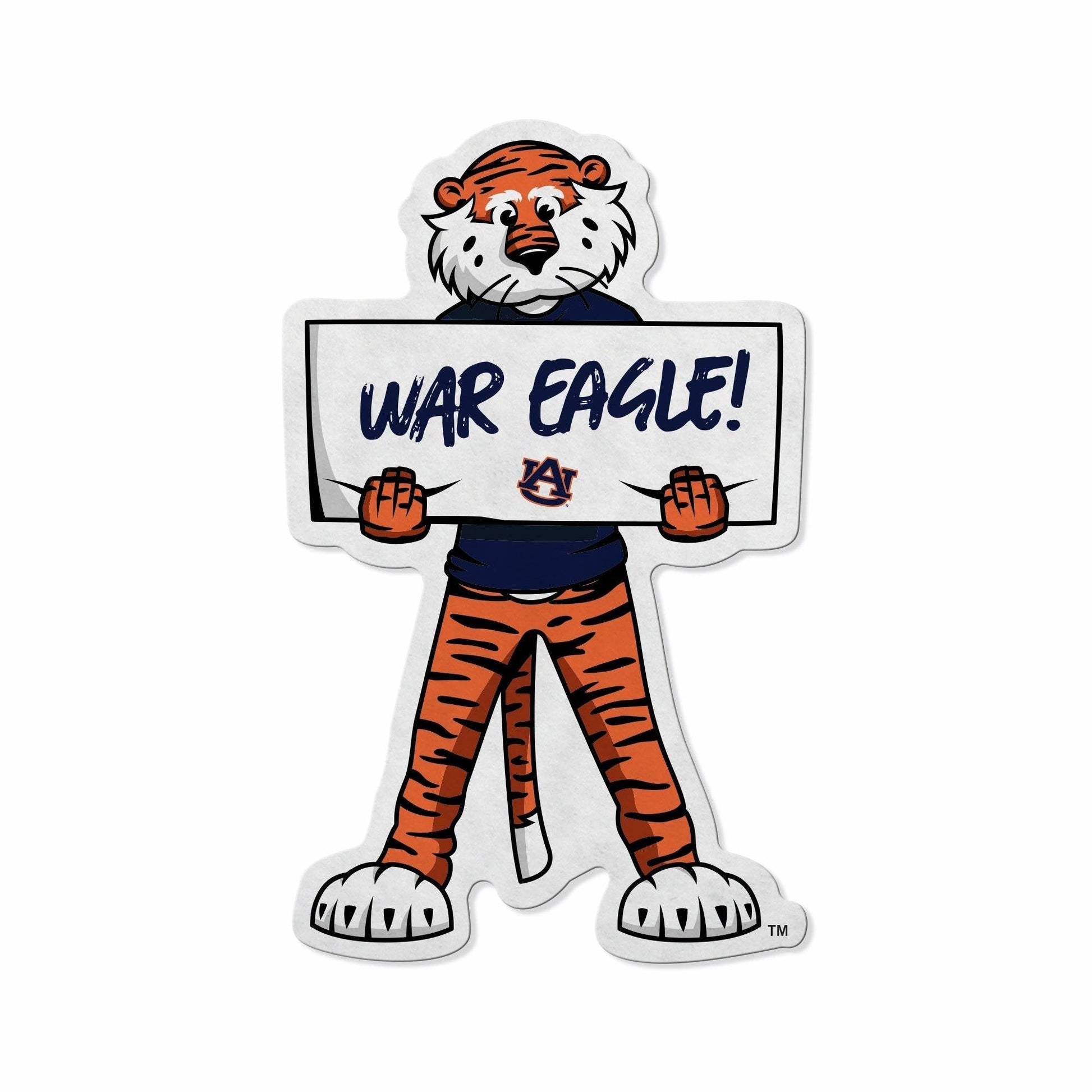 Auburn Tigers Pennant Shape Mascot Design Felt Decor - ToylandEU