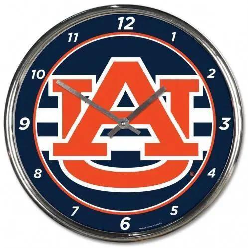  Auburn Tigers Round Chrome Wall Clock With Hands 12 Inch -  ToylandEU™