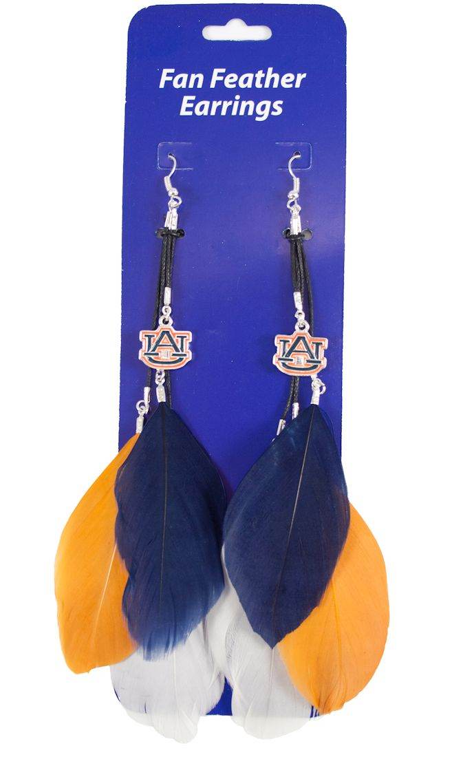 Auburn Tigers Team Color Feather Earrings CO - ToylandEU