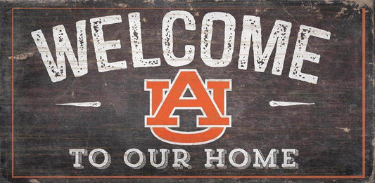 Auburn Tigers Welcome Home Wood Sign 6x12 Inch Wall Decor - ToylandEU