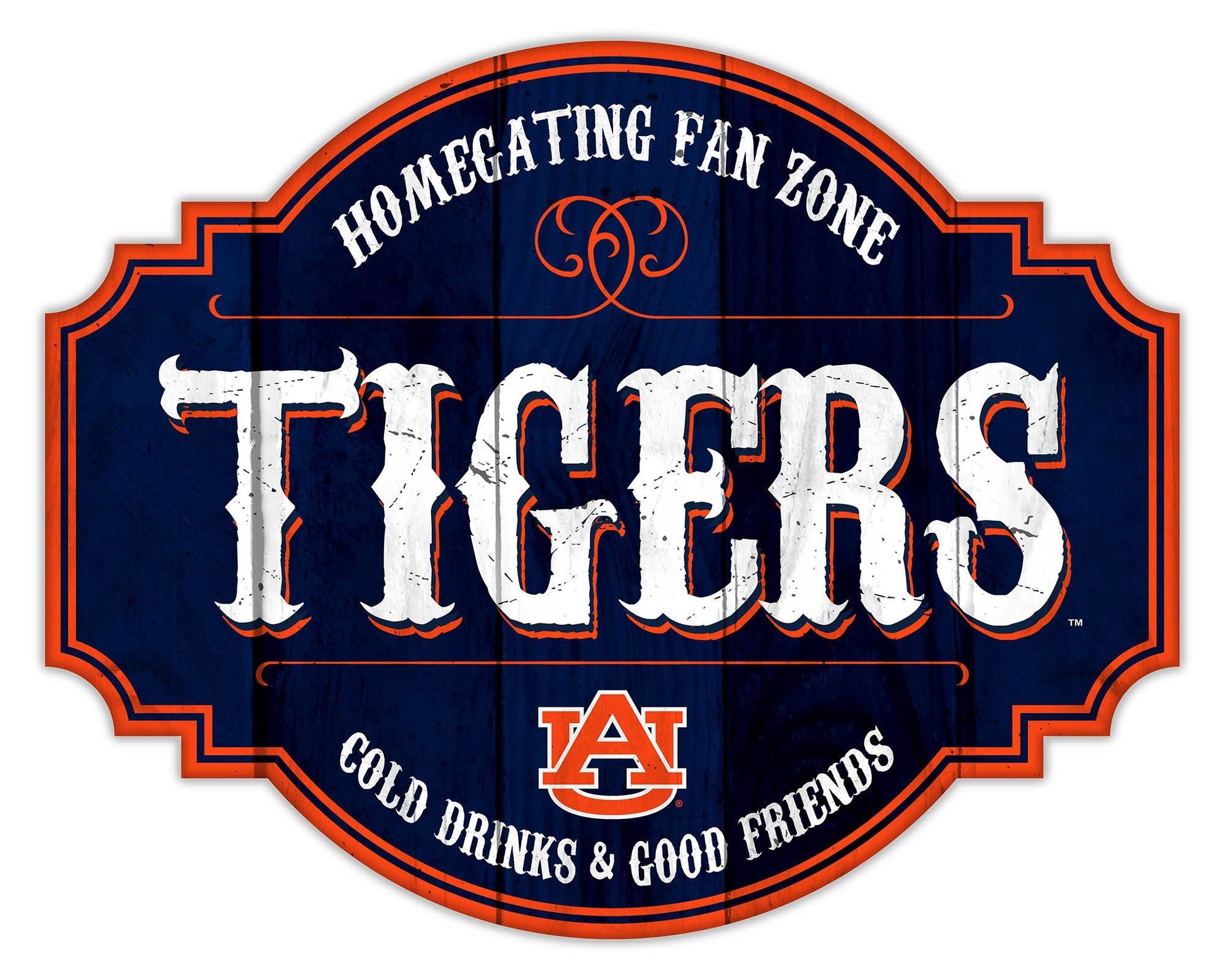 Auburn Tigers Wood Sign 12 Inch Homegating Tavern Decor - ToylandEU