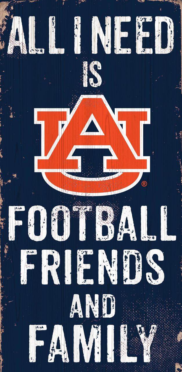 Auburn Tigers Wood Sign 6x12 Football Friends and Family - ToylandEU