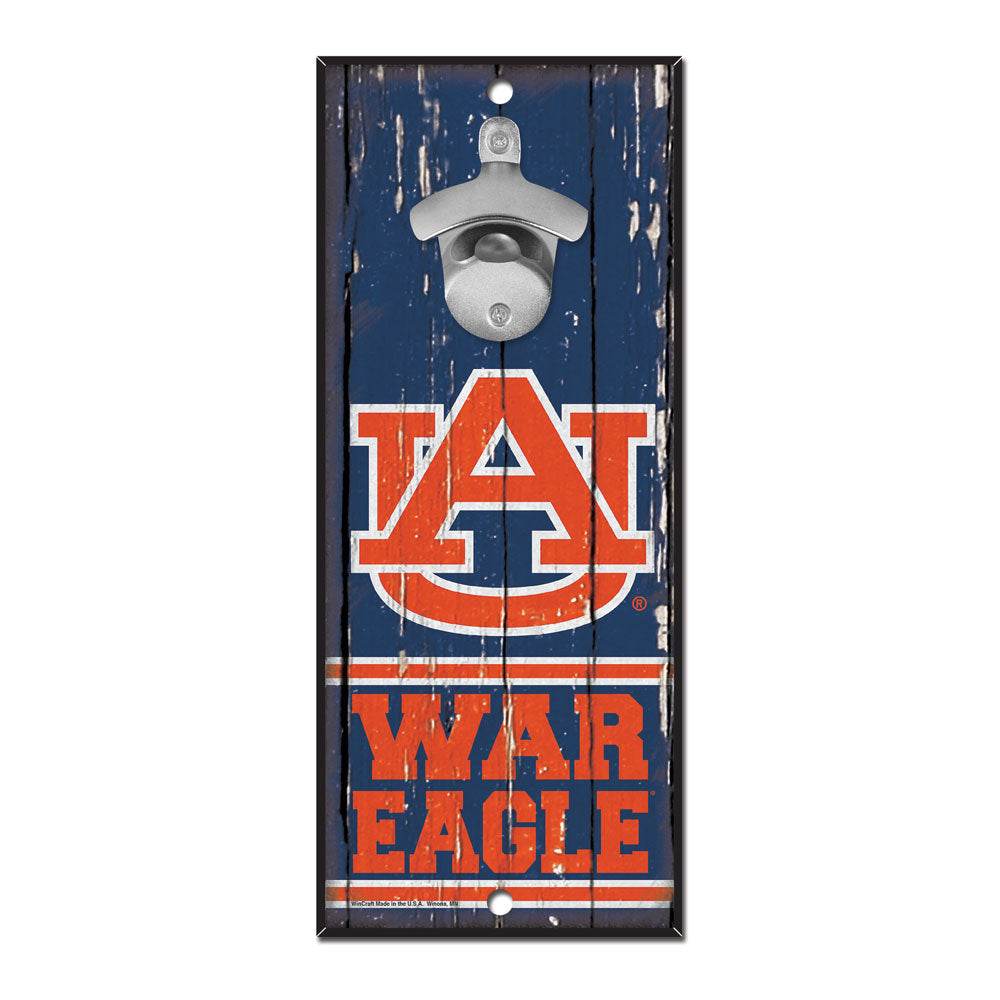 Auburn Tigers Wood Sign Bottle Opener 5x11 Wall Decor - ToylandEU