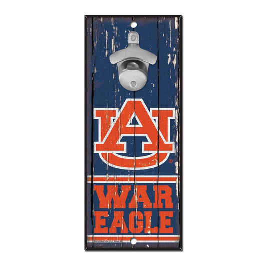Auburn Tigers Wood Sign Bottle Opener 5x11 Wall Decor - ToylandEU