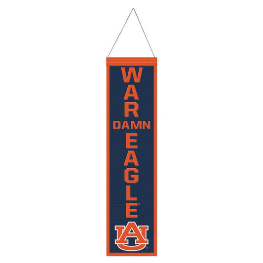 Auburn Tigers Wool Banner 8x32 Heritage Slogan Design - ToylandEU