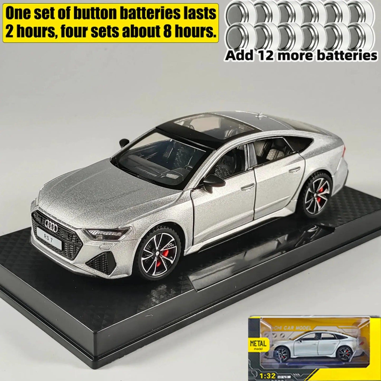  Audi RS7 1 To 32 Scale Alloy Diecast Model With Sound -  ToylandEU™