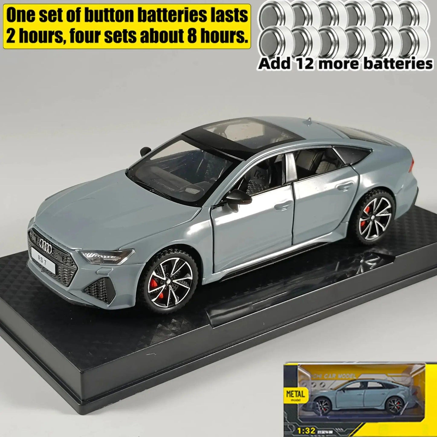  Audi RS7 1 To 32 Scale Alloy Diecast Model With Sound -  ToylandEU™