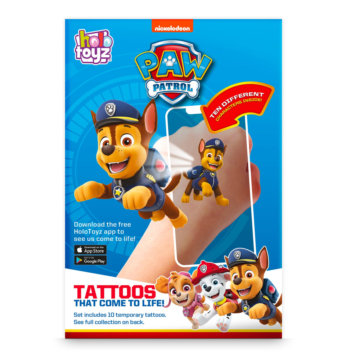 Augmented Reality Tattoos | PAW Patrol | Toylandeu™
