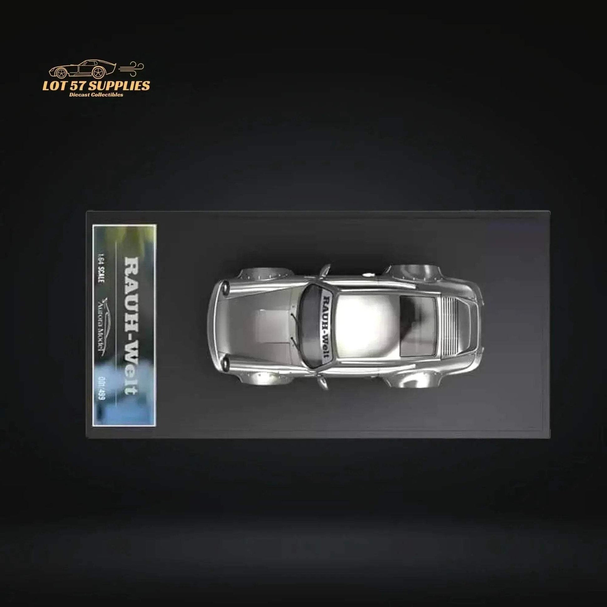AuroraModel Porsche RWB 964 Liquid Silver DUCKTAIL 1:64 - ToylandEU