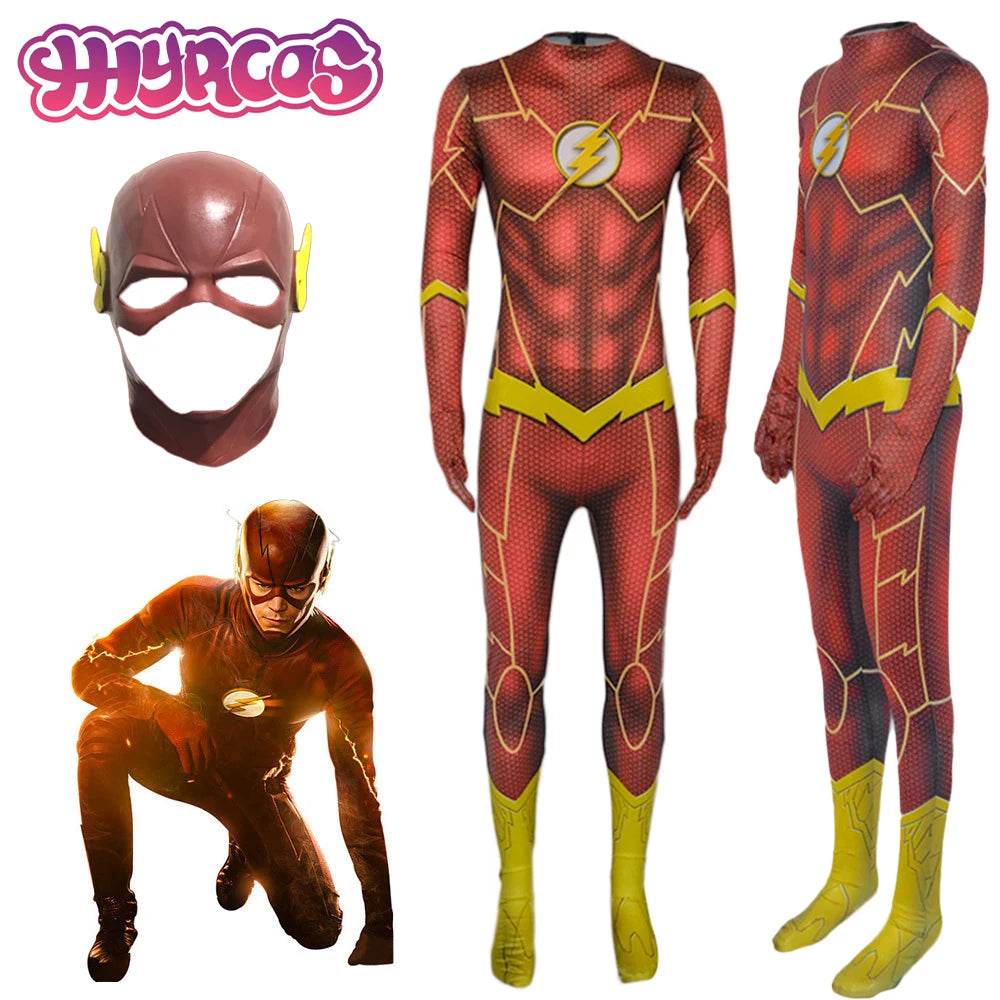 Authentic Barry Jumpsuit Cosplay Mask Bodysuit For Adults - ToylandEU