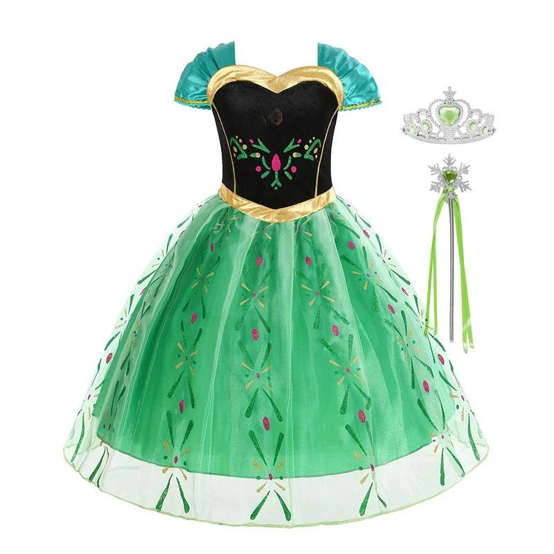 Authentic Costume Dress Green Anna Disney For Girls - ToylandEU
