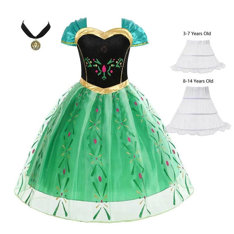 Authentic Costume Dress Green Anna Disney For Girls - ToylandEU