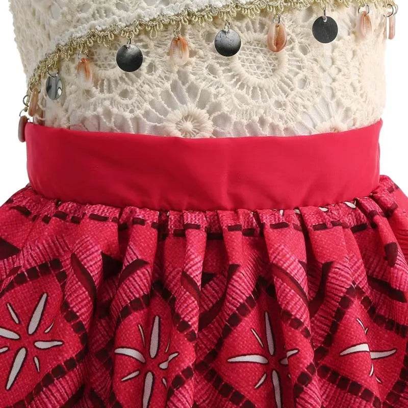 Authentic Disney Moana Dress Costume For Girls Party Lace - ToylandEU